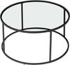 Couchtisch Kolari aus Klarglas 45 x Ø80 cm Schwarz/Transparent [en. casa] Bild 5