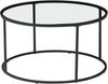 Couchtisch Kolari aus Klarglas 45 x Ø80 cm Schwarz/Transparent [en. casa] Bild 4