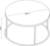 Couchtisch Kolari aus Klarglas 45 x Ø80 cm Schwarz/Transparent [en. casa] Bild 2