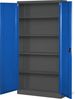 Jan Nowak 2er Set Aktenschrank C001H Büroschrank Metallschrank Stahlschrank Werkzeugschrank Stahlblech Pulverbeschichtet Flügeltürschrank Abschließbar 195 x 90 x 40 cm (anthrazit/blau) Bild 3