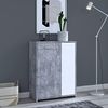 FORTE Paco Kommode mit 2 Türen, Holzwerkstoff, Betonoptik Lichtgrau / Weiß, 17,5 x 79,2 x 59,8 cm Bild 2