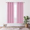 Deconovo Gardinen Ösenvorhang Vorhänge Kälteschutz Schlafzimmer Wohnzimmer Winter, 175x140 cm(HöhexBreite), Rosa, 2er Set Bild 5