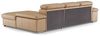 CAVADORE Leder-Ecksofa Valerie mit XL-Longchair / Eckcouch mit Kopfteilverstellung, großem Longchair + Metallfüßen / 286 x 73 x 174 / Echtleder Beige Bild 4