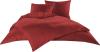 Bettwaesche-mit-Stil Mako Satin Damast Bettwäsche Waves Rot Garnitur 140x200+70x90cm