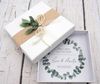 ZauberDeko Geschenkbox Geldgeschenk Verpacken MIT NAME Geschenk Hochzeit Herz Weiß Eukalyptus Bild 5