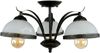 Licht-Erlebnisse Deckenleuchte KORFU, ohne Leuchtmittel, Deckenlampe Messing antik Weiß floral Glas Metall Küche Lampe Bild 3