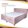 Boxspringbett Doppelbett LIND - 160x200 cm Bett mit Bonellmatratze, mit Bettkasten für Bettwäsche und Topper. EIN Bett mit einem klassischen, konturierten Kopfteil (Velvet 97, 160x200) Bild 4