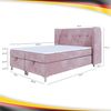 Boxspringbett Doppelbett LIND - 160x200 cm Bett mit Bonellmatratze, mit Bettkasten für Bettwäsche und Topper. EIN Bett mit einem klassischen, konturierten Kopfteil (Velvet 97, 160x200) Bild 2