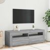 vidaXL TV Schrank mit LED-Leuchten Lowboard TV Möbel Tisch Board Sideboard Fernsehschrank Fernsehtisch HiFi-Schrank Grau Sonoma 120 x 35 x 40 cm Bild 2