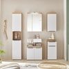 Tarawa Badezimmer Kommode in Weiß, Evoke Eiche Optik FSC-Zertifiziert - Badezimmerschrank Bad Schrank mit viel Stauraum - 36 x 79 x 31 cm (B/H/T) Bild 5