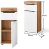 Tarawa Badezimmer Kommode in Weiß, Evoke Eiche Optik FSC-Zertifiziert - Badezimmerschrank Bad Schrank mit viel Stauraum - 36 x 79 x 31 cm (B/H/T) Bild 3