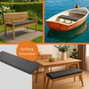 sleepling 2er Set Bankauflage 150x40 cm dunkelgrau, Sitzkissen Outdoor & Indoor, Bankpolster, Bezug waschbar, Unterseite Antirutsch, Made in EU Bild 3