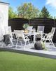 Gartenstuhl 6er Set CATANIA Metall Grau Bild 2