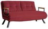 Dmora Schlafsofa 2-Sitzer Merak 133x78 cm Rot, Stauraum Bild 3