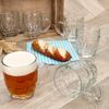 MamboCat Bierglas MamboCat 6er Set Dijon Bierkrug Glas mit Henkel & Relief 0,2L Party, Glas Bild 3