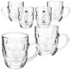 MamboCat Bierglas MamboCat 6er Set Dijon Bierkrug Glas mit Henkel & Relief 0,2L Party, Glas Bild 2