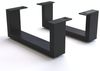 Fuß Kufe 12,5 cm Metall Schwarz für Kastenmöbel der Tiefe 40 cm (2er Set) Bild 2