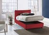 Talamo Italia - Einzelbett Caterina, Bettkasten mit Stoffbezug, 100 % Made in Italy, Öffnung vorne, geeignet für Matratzen 80x200 cm, Rot Bild 4