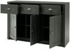 Landhaus Anrichte Sideboard 3-türig ATHEN-61 in edlem englisch-grün - B/H/T: 130/86/43 cm Bild 2