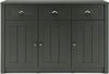 Landhaus Anrichte Sideboard 3-türig ATHEN-61 in edlem englisch-grün - B/H/T: 130/86/43 cm Bild 4
