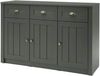 Landhaus Anrichte Sideboard 3-türig ATHEN-61 in edlem englisch-grün - B/H/T: 130/86/43 cm Bild 3