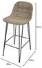 Barstuhl "Modern Line" aus Rattan, Sitzhöhe 67cm, Küchenstuhl, Tresenhocker Bild 2