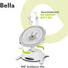 LIONELO Bella Elektrische Babywippe 360o für Babys bis 9 kg, verstellbare Rückenlehne, 5 Schaukelgeschwindigkeiten Sicherheitsgurt Erkennung von Bewegungen Anti-Rutsch Bild 2