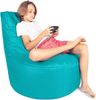 Patchhome Gamer Kissen Lounge Kissen Sitzsack Sessel Sitzkissen In & Outdoor geeignet fertig befüllt | Türkis - Ø 75cm x Höhe 80cm - in 2 Größen und 25 Farben Bild 4
