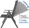 2er Set Gartenstuhl Riva - Hochlehner Stuhl klappbar - 7-Fach verst. Rückenlehne - Metall - Wetterfest, anthrazit Bild 4