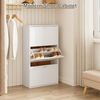Woltu Schuhschrank (1-St) schmal hoch, Schuhkommode mit 3 Klappen Bild 5