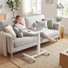 HOMCOM Schreibtisch Mobiler Stehpult (Höhenverstellbar Laptoptisch, 1-St, Computertisch), für Büro, Sofa, Bett, 60,5x52cm, Weiß Bild 2