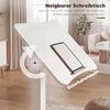 HOMCOM Schreibtisch Mobiler Stehpult (Höhenverstellbar Laptoptisch, 1-St, Computertisch), für Büro, Sofa, Bett, 60,5x52cm, Weiß Bild 5