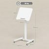 HOMCOM Schreibtisch Mobiler Stehpult (Höhenverstellbar Laptoptisch, 1-St, Computertisch), für Büro, Sofa, Bett, 60,5x52cm, Weiß Bild 3