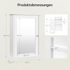 eSituro SBP0027 Spiegelschrank Badspiegel Hängeschrank mit Türen Wandschrank Badschrank Weiß BHT ca: 42 x 58,5 x 12 cm Bild 3