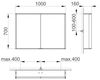Keuco Royal Lumos Spiegelschrank 14302, 2 Drehtüren, Wandvorbau, 800mm - 14302171301 Bild 3