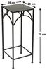 DanDiBo Blumenhocker Metall Schwarz Eckig 70 cm Blumenständer 96132 L Beistelltisch Blumensäule Modern Pflanzenständer Pflanzenhocker Bild 2