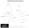 DXRacer CRAFT L Schwarz & Weiß EPU Leder das Orginal Gaming Stuhl Bild 2
