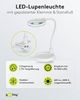 goobay 60359 LED Lupenleuchte - Lupenlampe mit Standfuß - Standlupe Licht - 6 W Leistungsaufnahme - Farbtemperatur 6200 K – Lichtstrom 480 lm, Weiß Bild 2