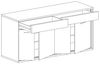 Lomadox Kommode MEGARA-161, Kommode Highboard Anrichte Schrank modern in Eiche mit Hickory Design Bild 4