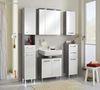 Waschbeckenunterschrank Hamm / Hanau, Holzwerkstoff, Metall, Grau, Weiß, 60 x 62 x 33 cm Bild 2