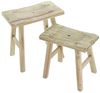 Dekoleidenschaft Blumenhocker "Rustikal" aus Holz im Antik Stil, Blumenständer Sitzhocker Fußhocker (2 St, im Set), Pflanzenhocker, Pflanzenständer, Dekohocker, Holzhocker, Kinderhocker Bild 3