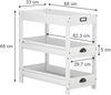Aufbewahrungsregal Legum Weiß 33 x 66 cm mit 3 Ablagen Vicco Bild 3