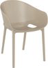 CLP Bistrostuhl Sky Pro 4er Set – Moderner Gartenstuhl aus Kunststoff, stapelbar,taupe Bild 4