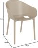CLP Bistrostuhl Sky Pro 4er Set – Moderner Gartenstuhl aus Kunststoff, stapelbar,taupe Bild 3