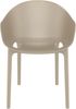 CLP Bistrostuhl Sky Pro 4er Set – Moderner Gartenstuhl aus Kunststoff, stapelbar,taupe Bild 5