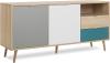 Finori 'CUBA 51' Sideboard, Kommode, Eiche Sägerau Nb. / bunt, ca. 150 cm