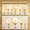 greenandco 8x LED Vintage Glühbirne zur Stimmungsbeleuchtung | dimmbar | E27 G95 | gold | 3,5W 120lm | 1800K extra warmweiß | 320° | 230V | flimmerfrei | Edison Glühbirne Bild 4