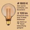 greenandco 8x LED Vintage Glühbirne zur Stimmungsbeleuchtung | dimmbar | E27 G95 | gold | 3,5W 120lm | 1800K extra warmweiß | 320° | 230V | flimmerfrei | Edison Glühbirne Bild 2