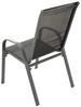 Nexos Trading 4er Set Gartenstuhl Camping Stapelstuhl Hochlehner Terrassenstuhl – Textilene Stahl stapelbar – Farbe: Rahmen anthrazit/Bespannung schwarz Bild 5