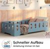 smartwood Kinderbett Bodenbett 90x180 mit Rausfallschutz & Lattenrost - Blau - Kinder Montessori Bett TILA 2L mit glatten Kanten - Betten für schnelle Montage - Bis 230 kg belastbar Bild 4
